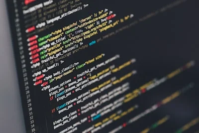 Developer coding and programming